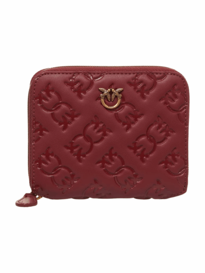 Гаманець Pinko Taylor Zip Around з тисненням Бордовий1