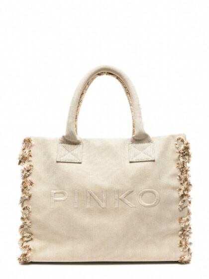 Сумка шопер Pinko Бежева з Канви1