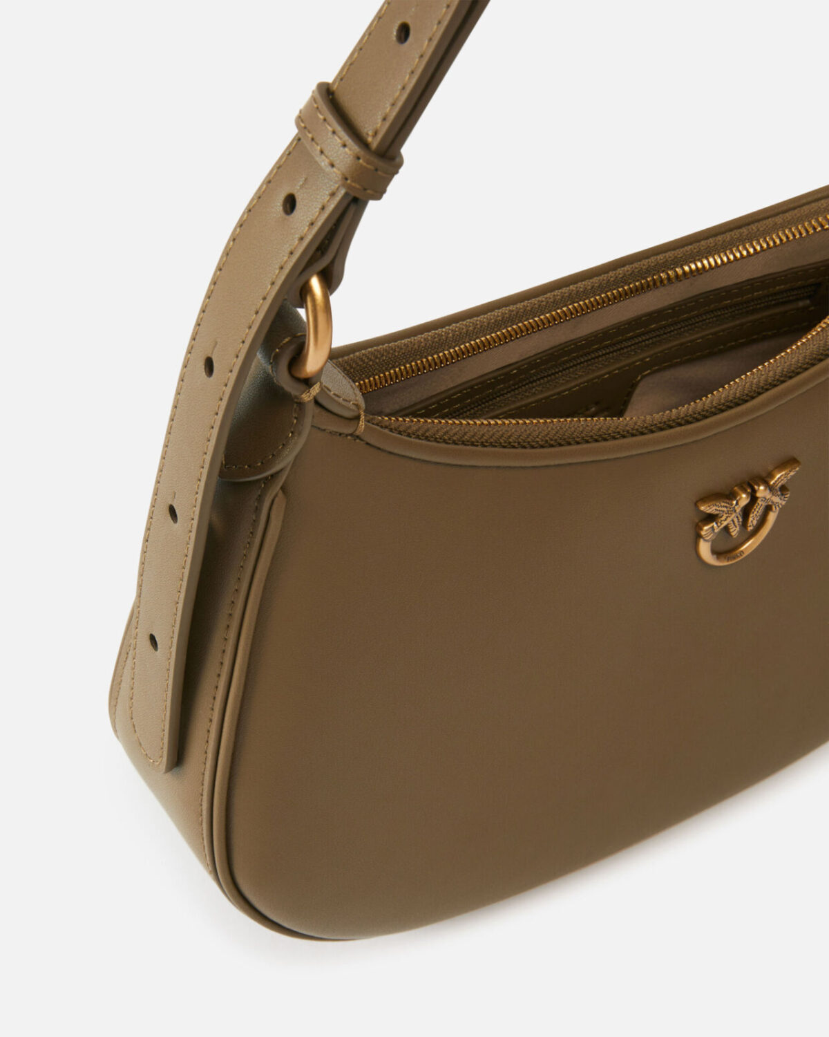 Сумка Pinko Half Moon Олива4