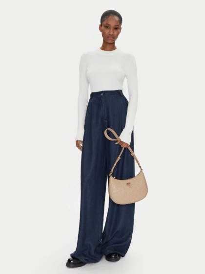 Сумка Pinko Half Moon Mini Бежева2