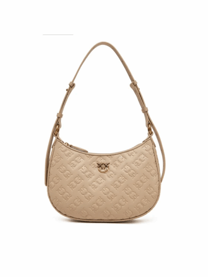 Сумка Pinko Half Moon Mini Бежева1