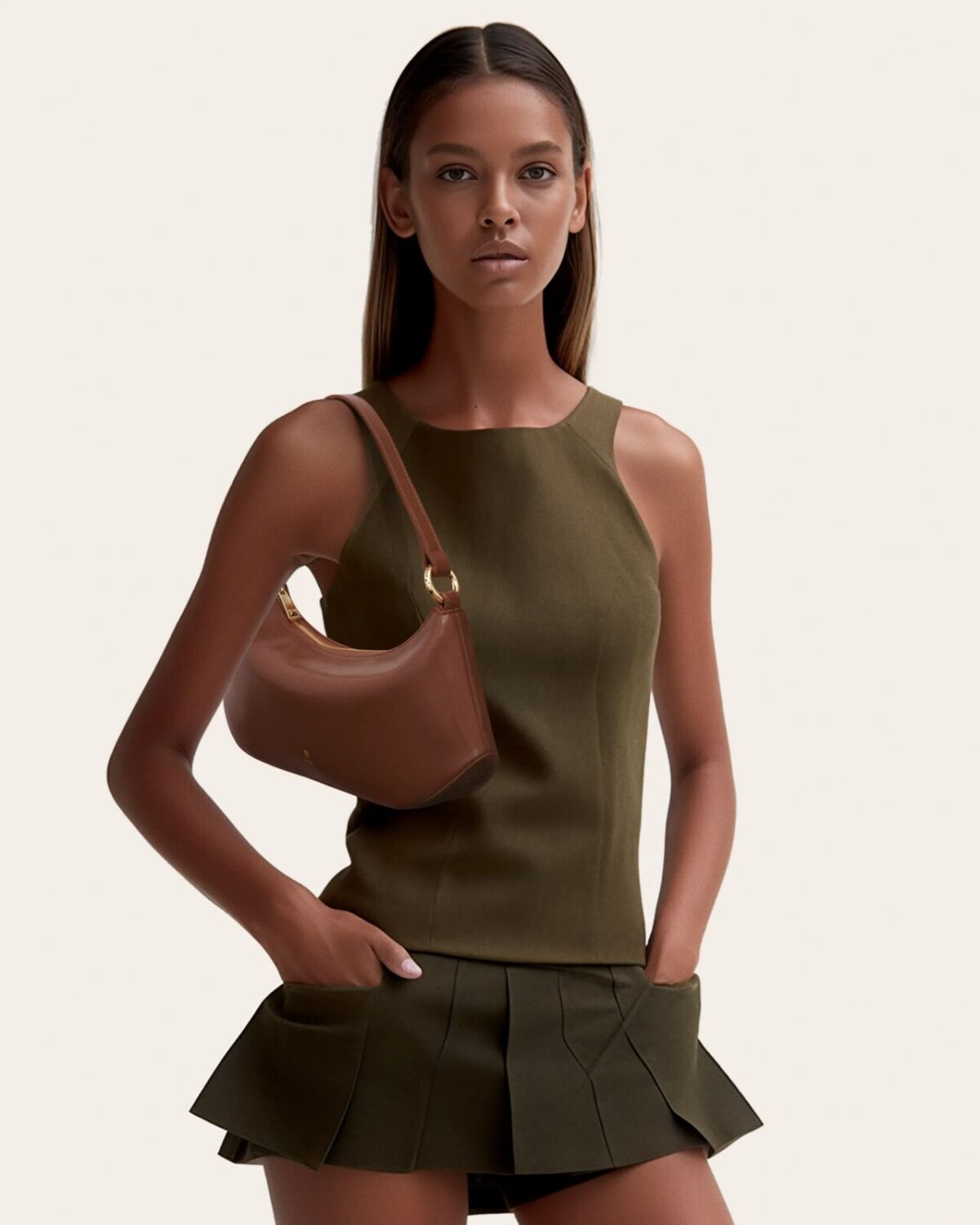 Сумка JW PEI Lily Shoulder Bag Коричнева2
