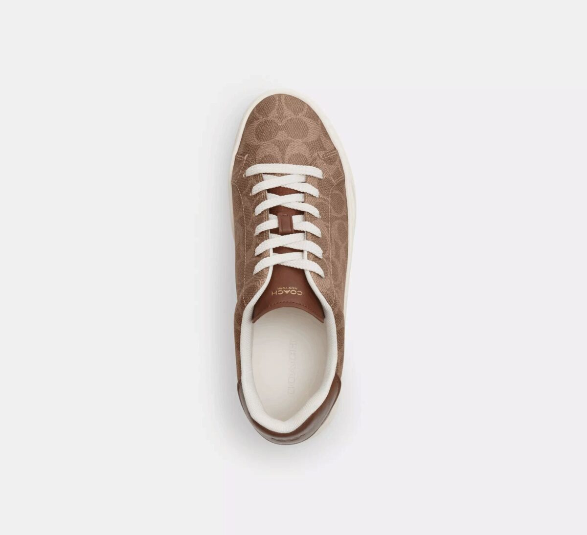 Кеди Coach High Line Signature Canvas Коричневі3