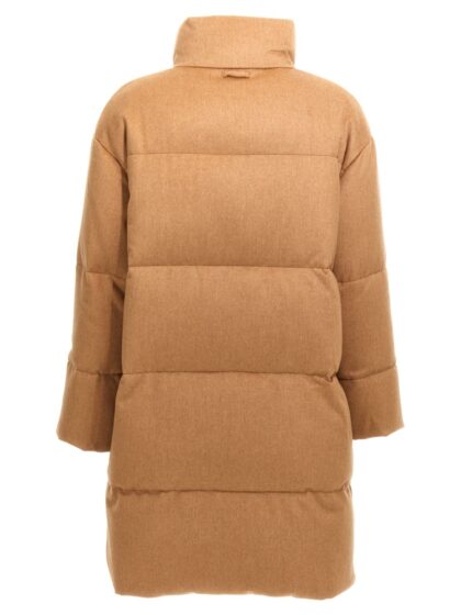 Двостороння довга пухова куртка Max Mara The Cube Dante Бежева2
