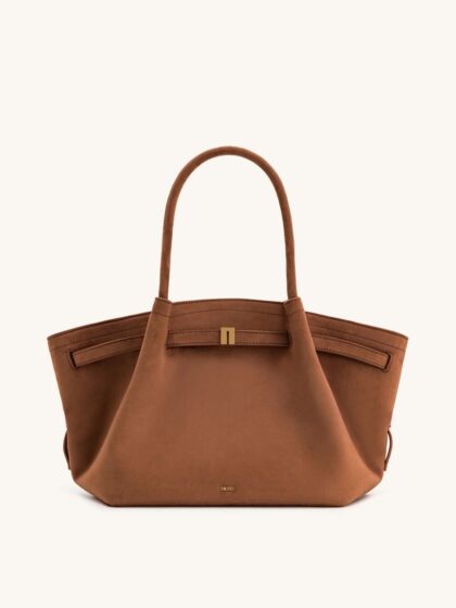 Сумка JW PEI Hana Medium Faux Suede Tote Коричнева1